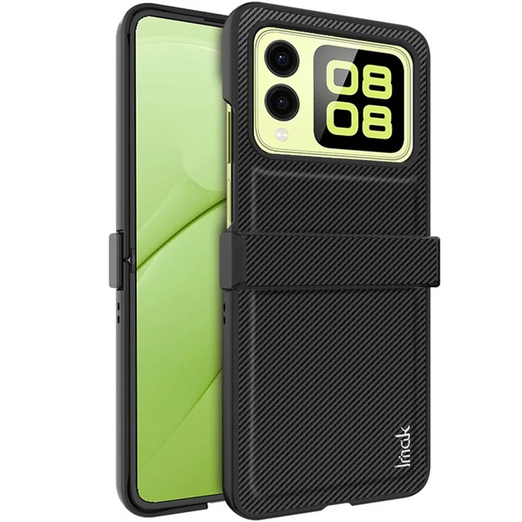 IMAK Ruiyi Series para Huawei nova Flip 5G Case Fibra de Carbono Couro+PC Capa de Telefone