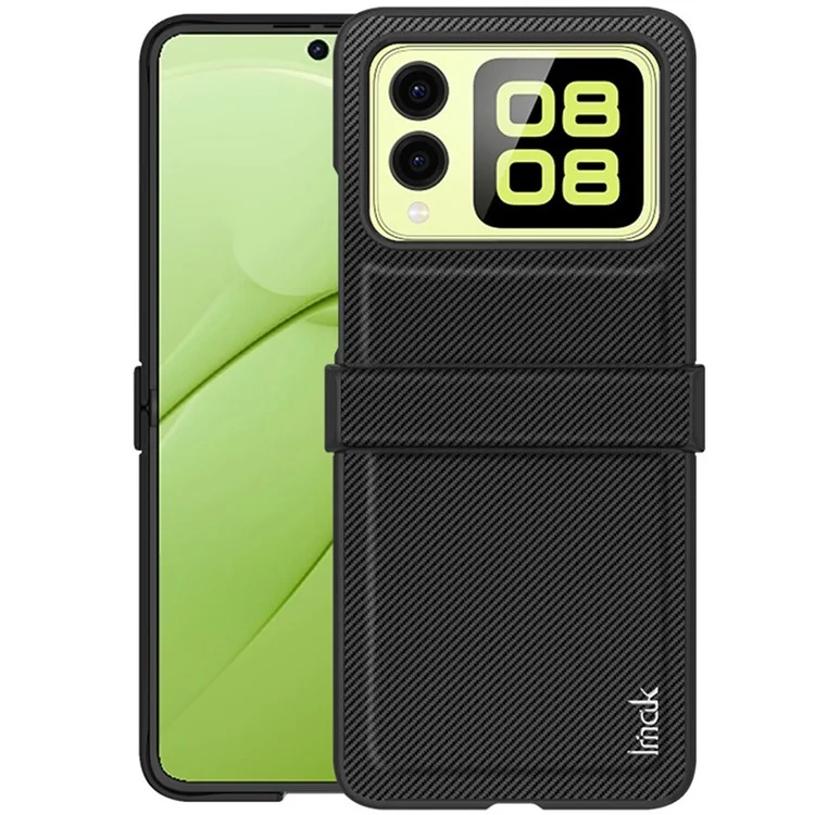IMAK Ruiyi Series para Huawei nova Flip 5G Case Fibra de Carbono Couro+PC Capa de Telefone