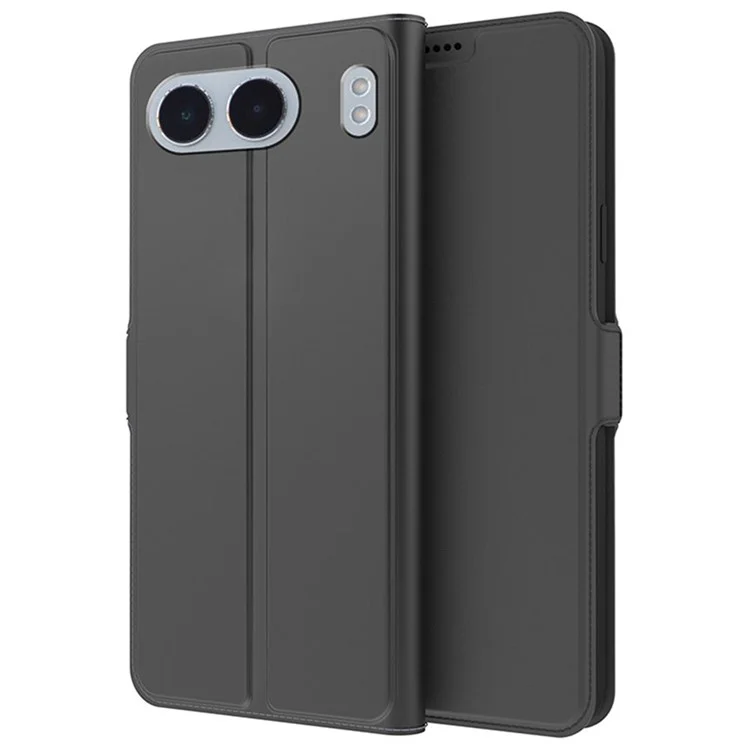 Für OnePlus Nord 4 Case Stoßfestes TPU-Innenschalen-Leder-Telefoncover Kartensteckplatz - Schwarz