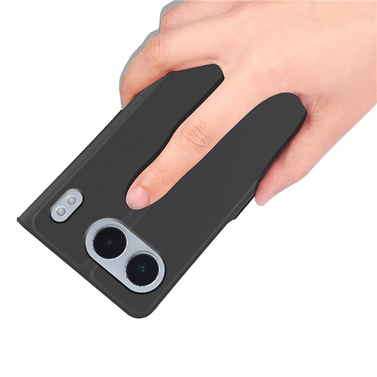 Für OnePlus Nord 4 Case Stoßfestes TPU-Innenschalen-Leder-Telefoncover Kartensteckplatz - Schwarz