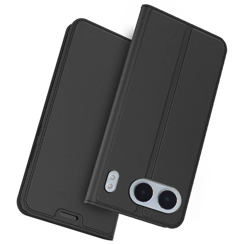 Per OnePlus Nord 4 Case PU Leather Phone Cover con Porta Carte Supporto Chiusura Magnetica - Nero