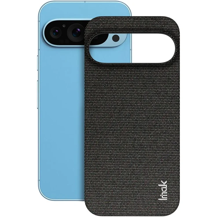 IMAK Ruiyi Serie für Google Pixel 9 Pro XL Case Classic Fabric Texture Leather +PC Phone Cover - Schwarz