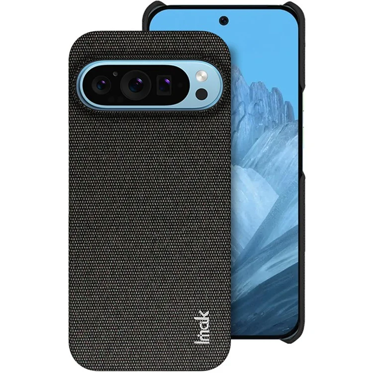 IMAK Ruiyi Serie für Google Pixel 9 Pro XL Case Classic Fabric Texture Leather +PC Phone Cover - Schwarz