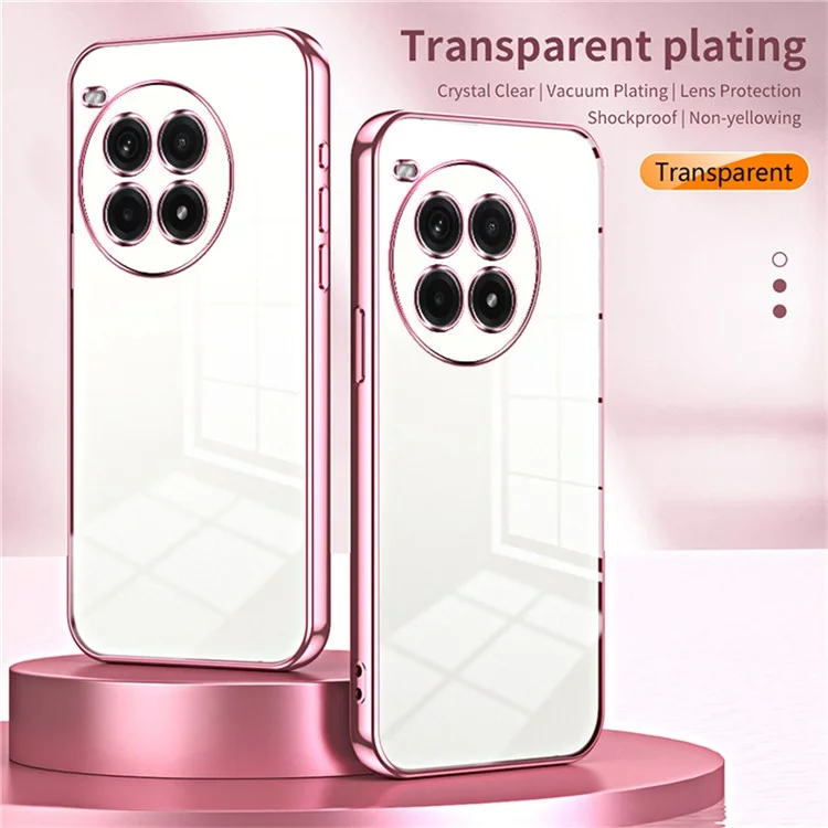 Für OnePlus Ace 3 Pro 5G Case Electroplating Frame Soft TPU -telefonabdeckung - Rosa