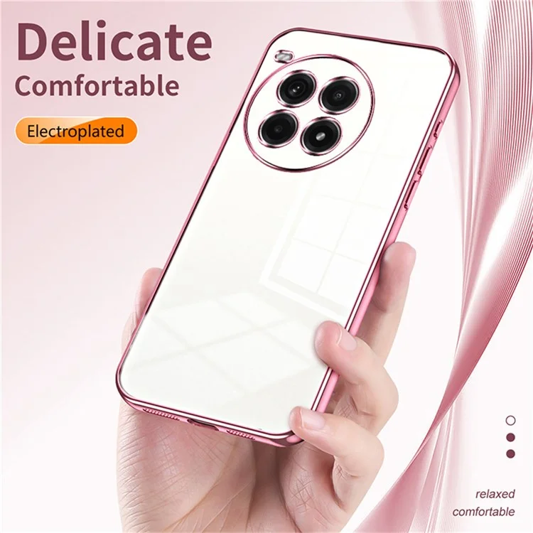 Für OnePlus Ace 3 Pro 5G Case Electroplating Frame Soft TPU -telefonabdeckung - Rosa