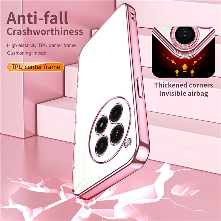 Für OnePlus Ace 3 Pro 5G Case Electroplating Frame Soft TPU -telefonabdeckung - Rosa