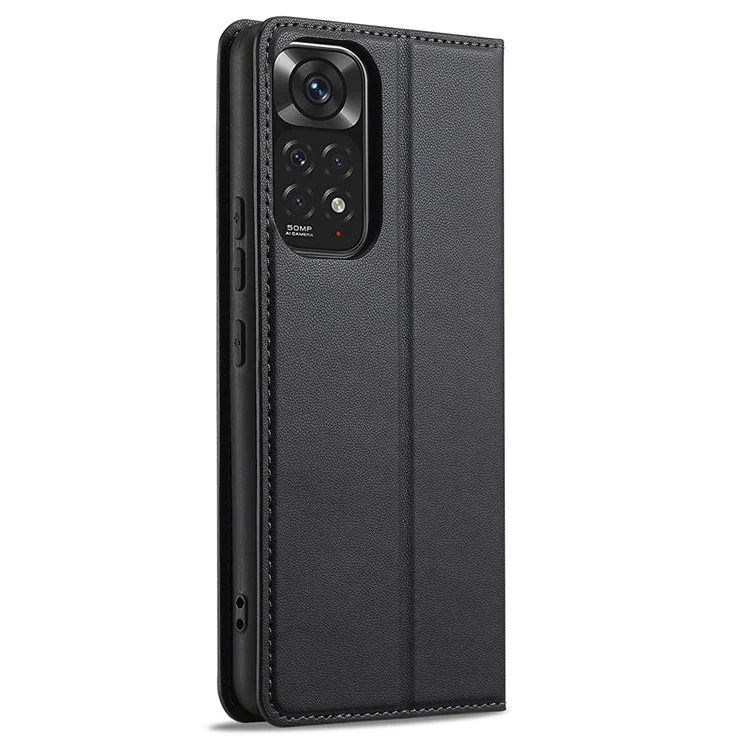 LC.IMEEKE L1 Series for Xiaomi Redmi Note 12 Pro 4G / 11 Pro 5G (Qualcomm) / 11 Pro 4G (Mediatek) Case PU Leather Wallet Stand Phone Cover - Black