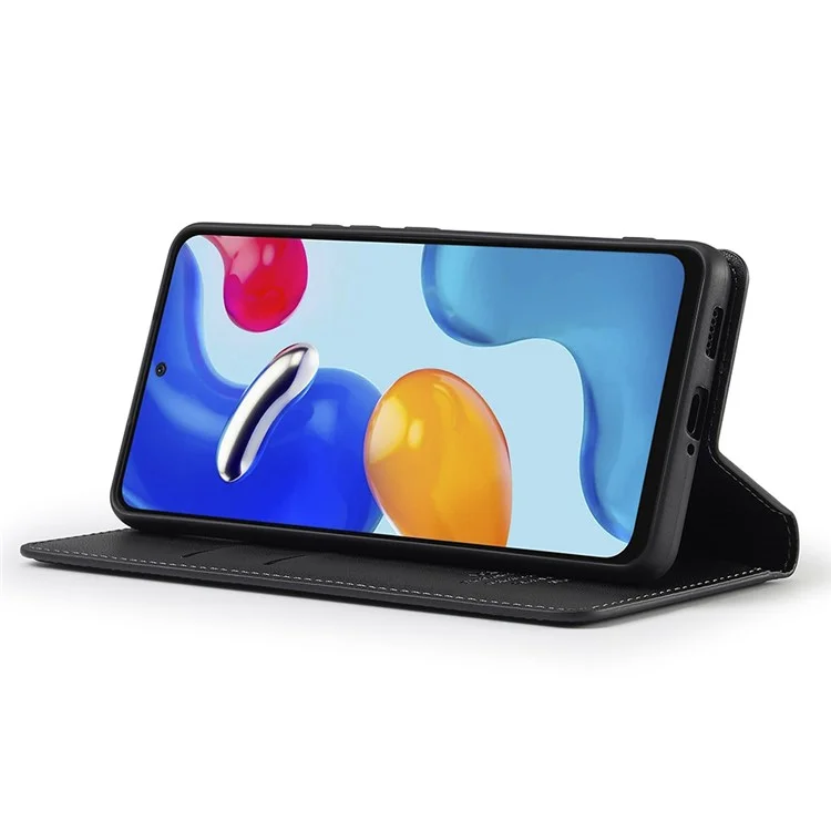 LC.IMEEKE L1 Series for Xiaomi Redmi Note 12 Pro 4G / 11 Pro 5G (Qualcomm) / 11 Pro 4G (Mediatek) Case PU Leather Wallet Stand Phone Cover - Black