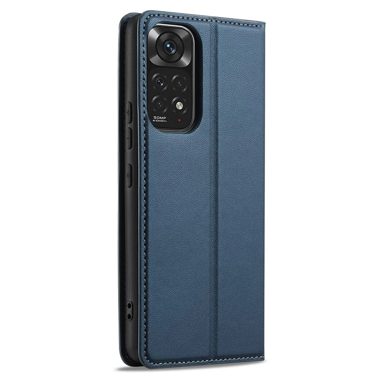 Lc. Serie Imeeke L1 Per Xiaomi Redmi Note 12S 4G / Nota 11S 4G / Nota 11 4G (Qualcomm) Case PU Coperchio Del Pafettore Per le Interno - Blu