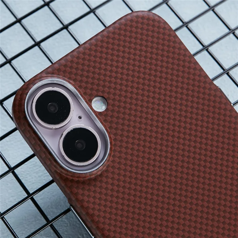 Nível x Para Iphone 16 Case Compatível Com Nanofibra de Carbono Magsafe+tampa do Telefone da Estrutura da Lente de Metal - Vermelho