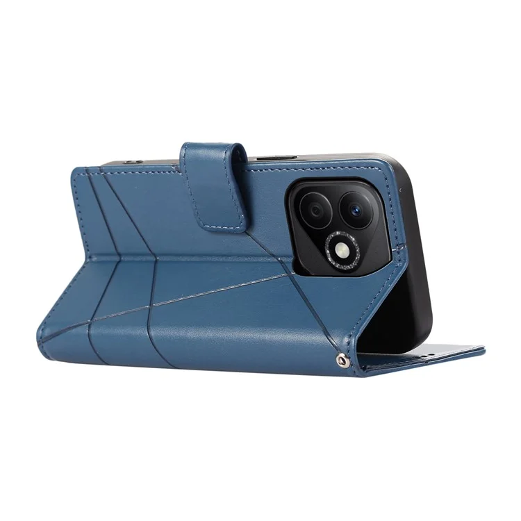 DF-06 Para Honra X60i 5G Case Casa Capa Linha Linha de Linha de Correta de Calura - Azul