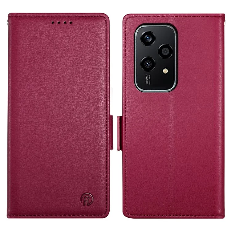 DF-010 Pour Honor 200 Lite Stand Case pu Leather Wallet Phone Cover - Rouge