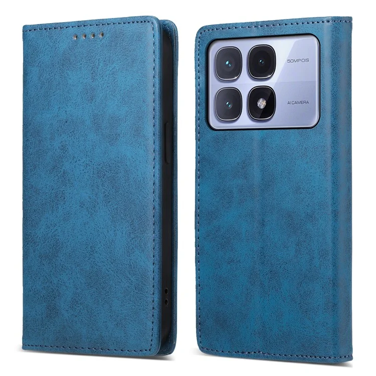 DF-05 Para Xiaomi Redmi K70 Ultra Wallet Case Rfid Bloqueo PU Cubierta de Teléfono de Cuero - Azul