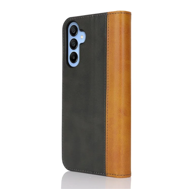 Для Samsung Galaxy A15 5G Case Care Texture 3 Карты. - Черный+желтый