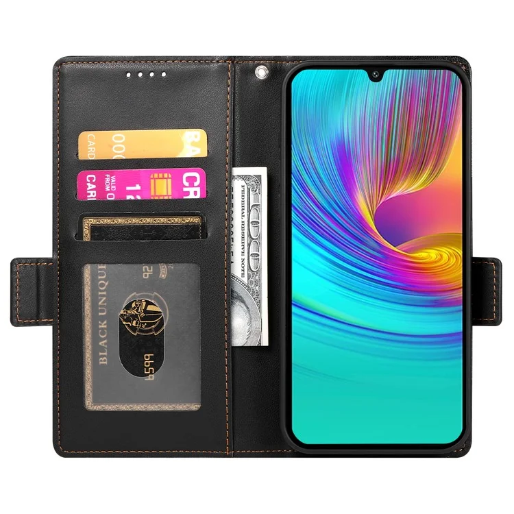 DF-010 Pour Samsung Galaxy A16 Stand Case pu Leather Wallet Téléphone - Noir