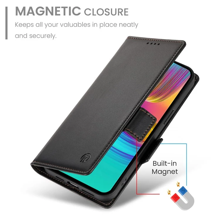 DF-010 Pour Samsung Galaxy A16 Stand Case pu Leather Wallet Téléphone - Noir