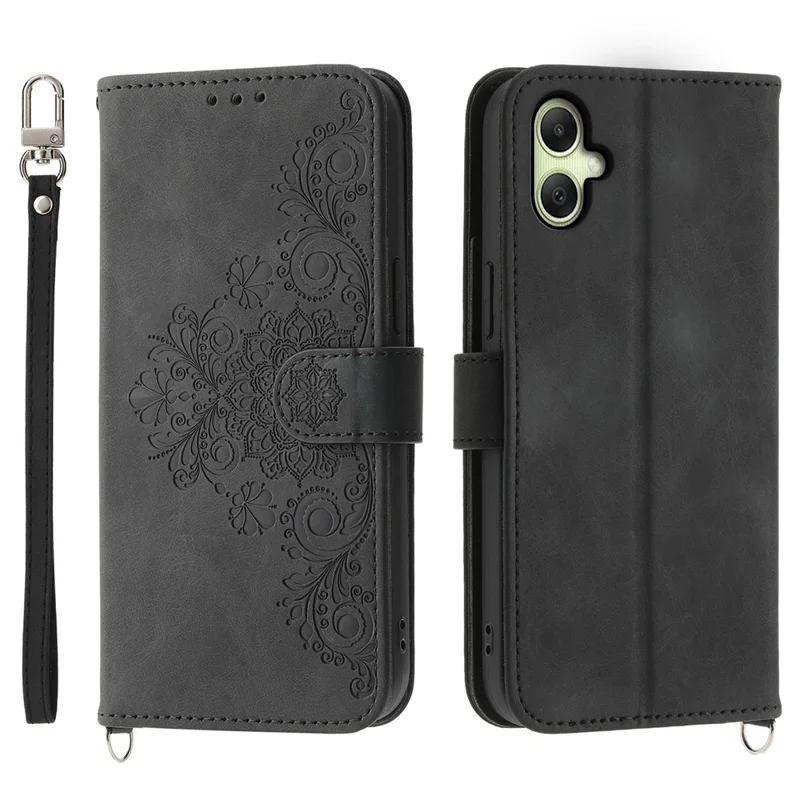 Для Samsung Galaxy A06 Case Flower Patter - Черный