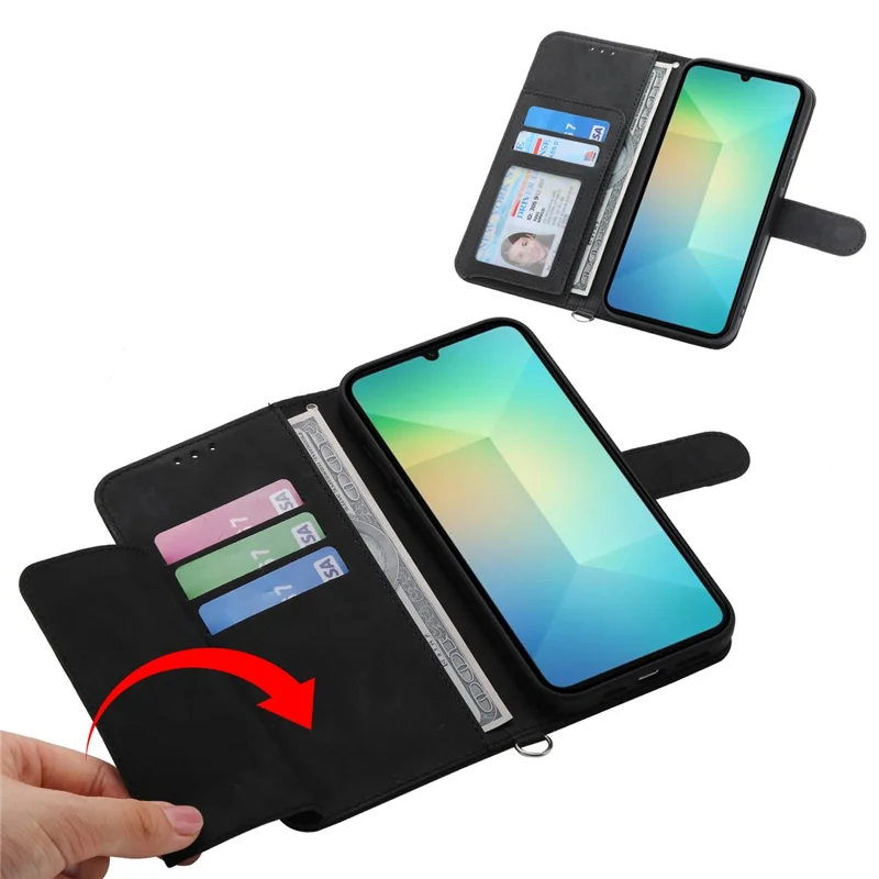 Для Samsung Galaxy A06 Case Flower Patter - Черный