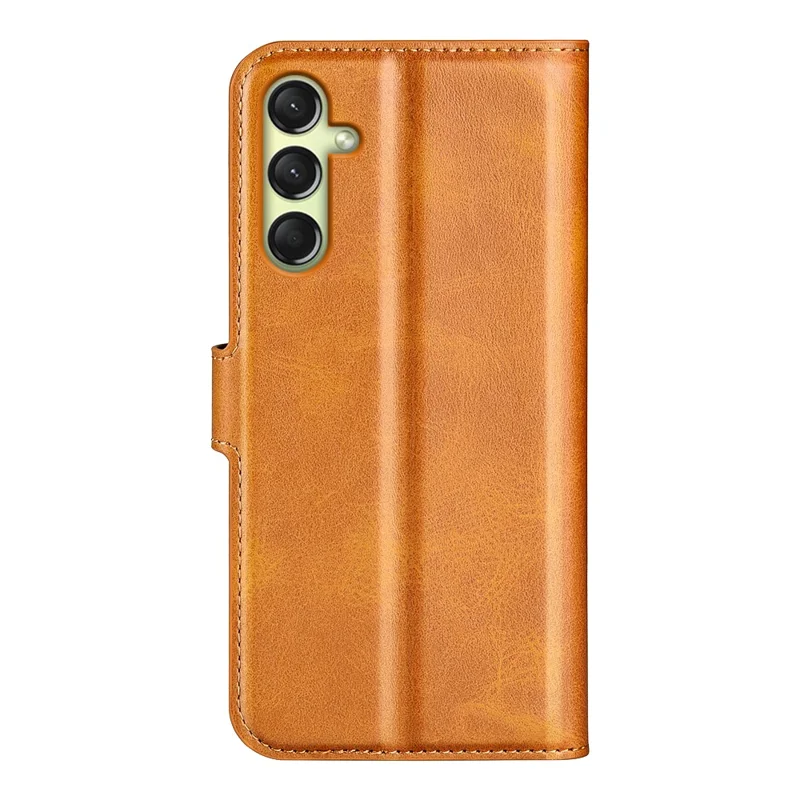 Чехол-подставка для Samsung Galaxy A16 5G / A16 4G, противоударный, с телячьей фактурой, кожаный, жёлтый