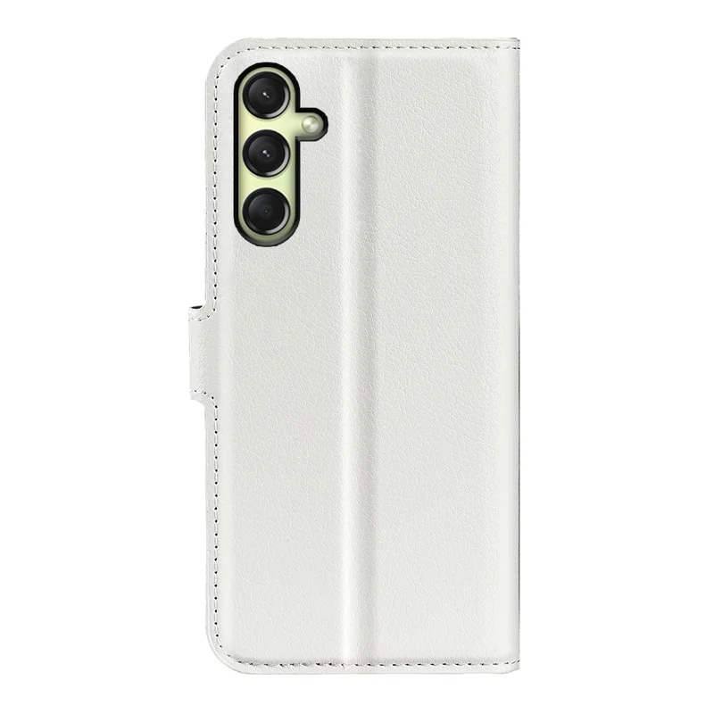 For Samsung Galaxy A16 5G / A16 4G Case Litchi Texture Shockproof Leather Wallet Phone Cover - White