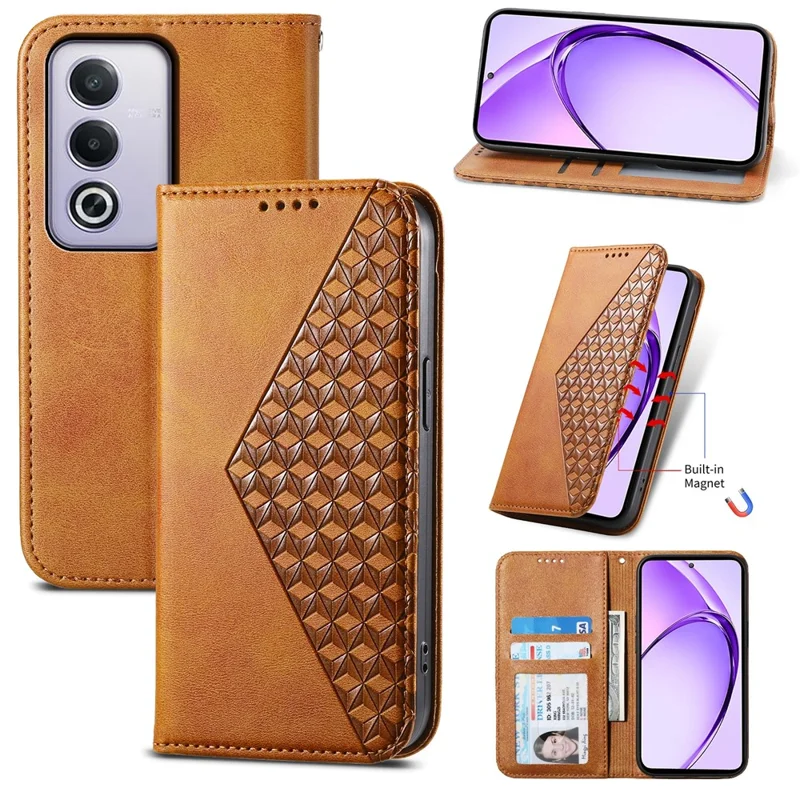 For Oppo A3 Pro (Global) 5G Case Calf Texture PU Leather Phone Cover with Wallet - Yellow