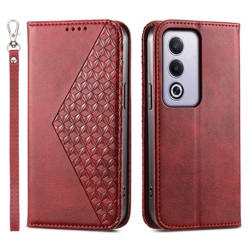 For Oppo A3 Pro (Global) 5G Case Calf Texture PU Leather Phone Cover with Wallet - Red