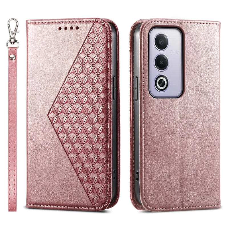 For Oppo A3 Pro (Global) 5G Case Calf Texture PU Leather Phone Cover with Wallet - Rose Gold