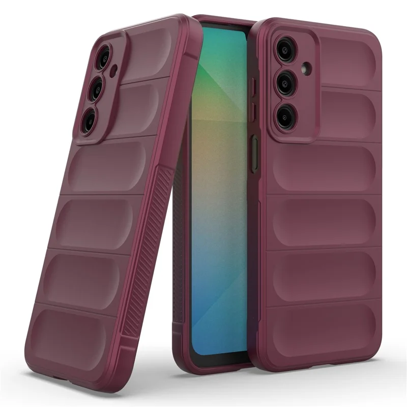 For Samsung Galaxy A16 5G / A16 4G Case Anti-Drop Soft TPU Rugged Phone Back Cover - Wine Red
