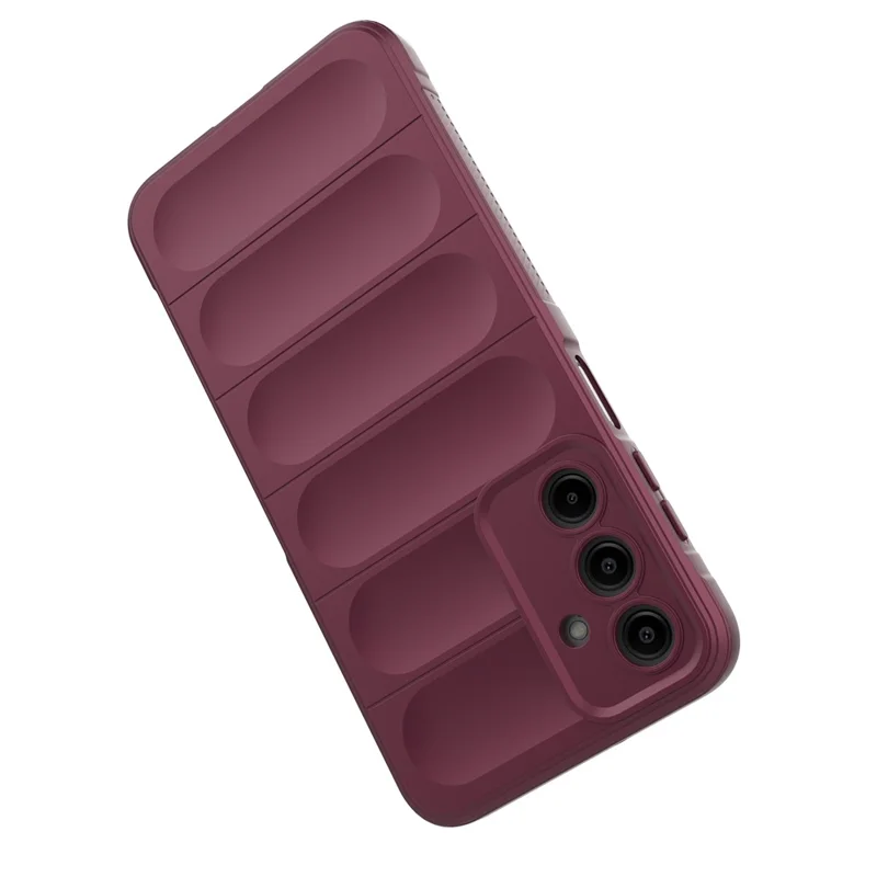 For Samsung Galaxy A16 5G / A16 4G Case Anti-Drop Soft TPU Rugged Phone Back Cover - Wine Red