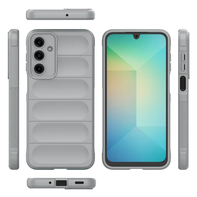 For Samsung Galaxy A16 5G / A16 4G Case Anti-Drop Soft TPU Rugged Phone Back Cover - Light Grey