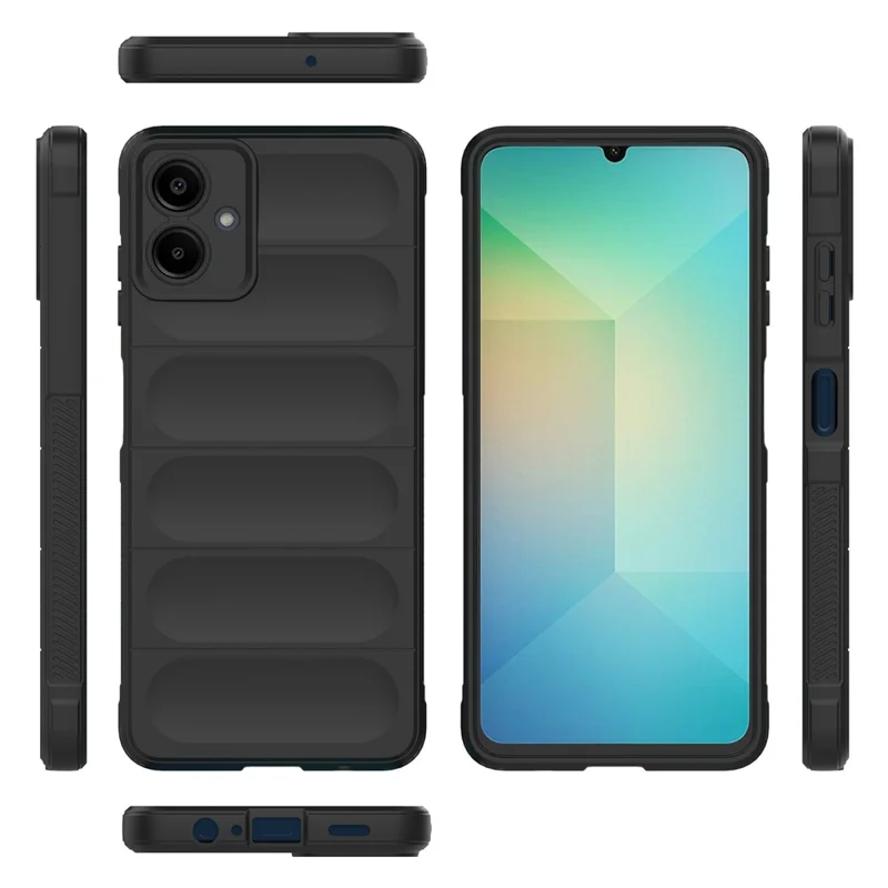 Pour Samsung Galaxy A06 Cas Anti-Drop Soft TPU Rugged Phone Back Cover - Noir