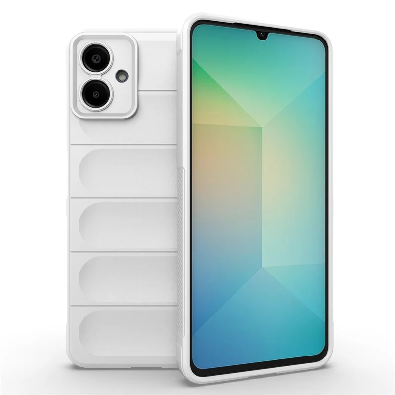 For Samsung Galaxy A06 4G Case Anti-Drop Soft TPU Rugged Phone Back Cover - White