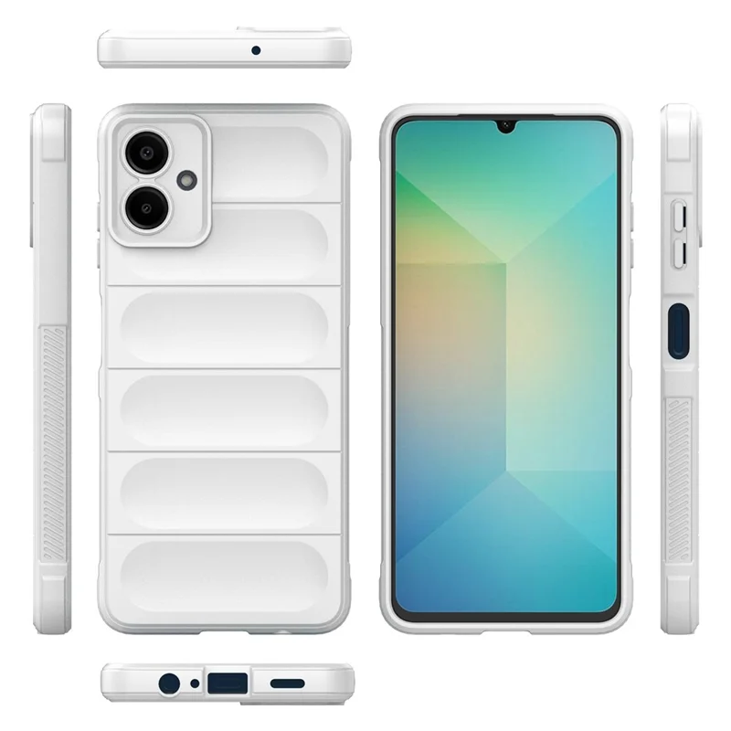 For Samsung Galaxy A06 4G Case Anti-Drop Soft TPU Rugged Phone Back Cover - White