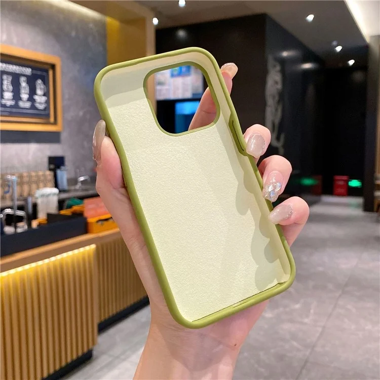 For iPhone 15 Pro Max Case Compatible with MagSafe Kickstand Liquid Silicone Phone Anti-Fingerprints - Army Green