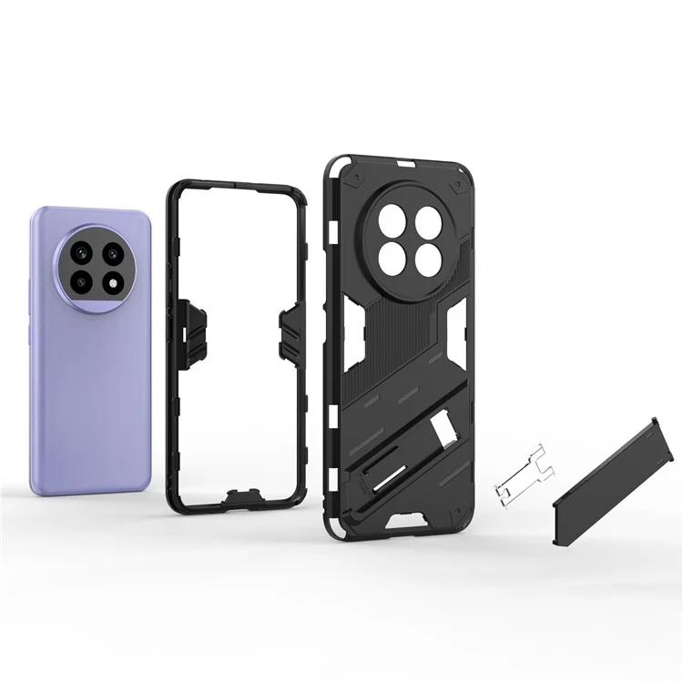 Для Realme 13 Pro 5G Case PC+TPU Shock -reseep Phone Cope с Kickstand - Черный