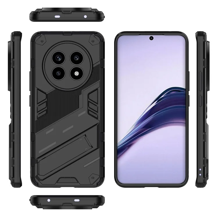 Для Realme 13 Pro 5G Case PC+TPU Shock -reseep Phone Cope с Kickstand - Черный