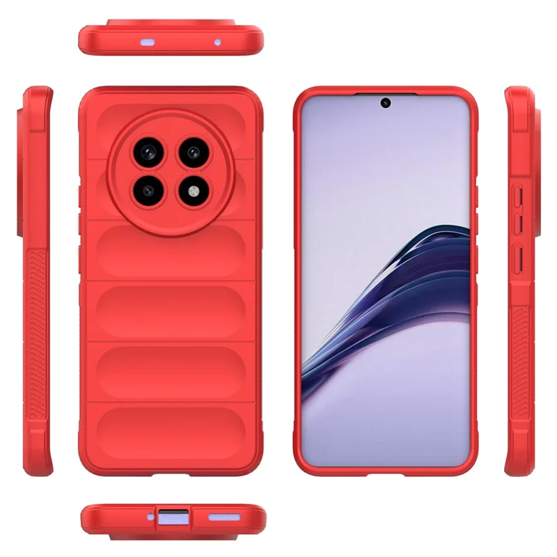 For Realme 13 Pro 5G (Global) / 13 Pro+ 5G (Global) Case Anti-Drop Soft TPU Rugged Phone Back Cover - Red