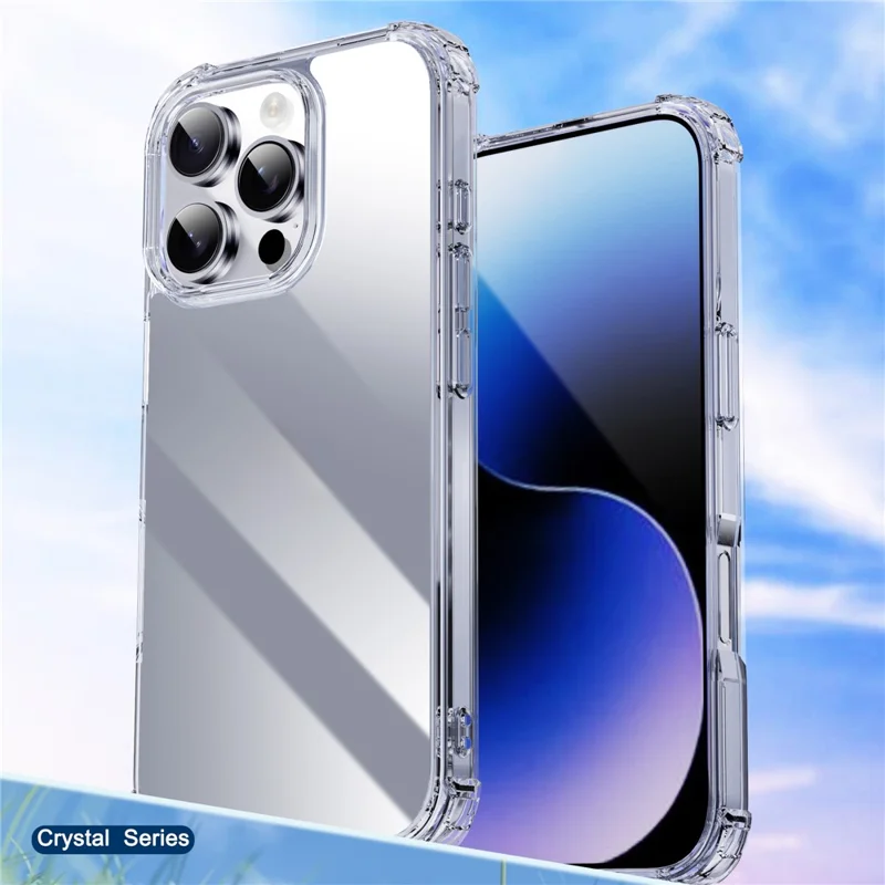 IPAKY For iPhone 16 Pro Clear Phone Case Four Corner Shockproof Slim Back Cover