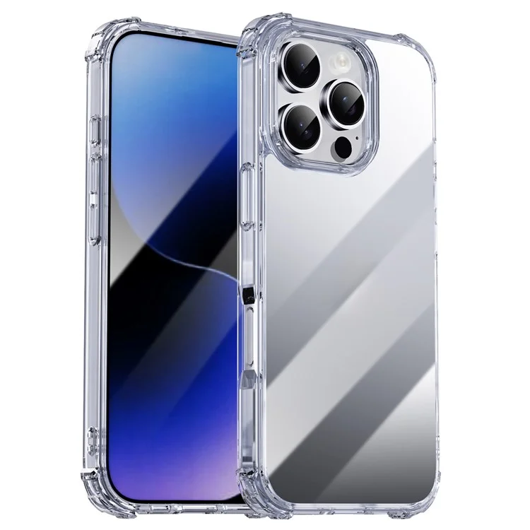 IPAKY For iPhone 16 Pro Max Clear Phone Case Four Corner Shockproof Slim Back Cover