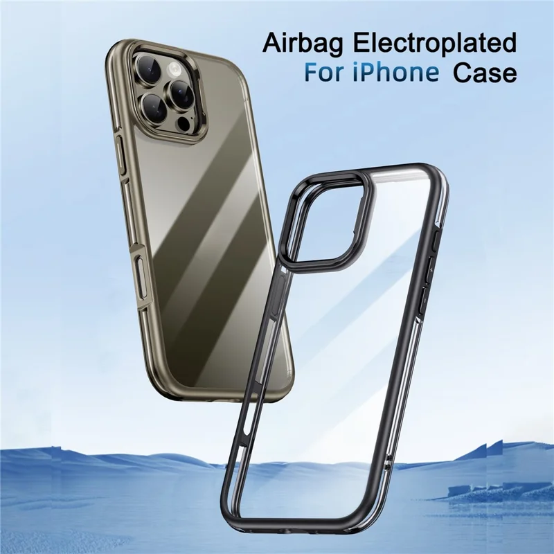 Ipaky For Iphone 16 Pro Обълектирующие TPU Case Shocbable Shock -reseep Phone Cover - Титановое Золото