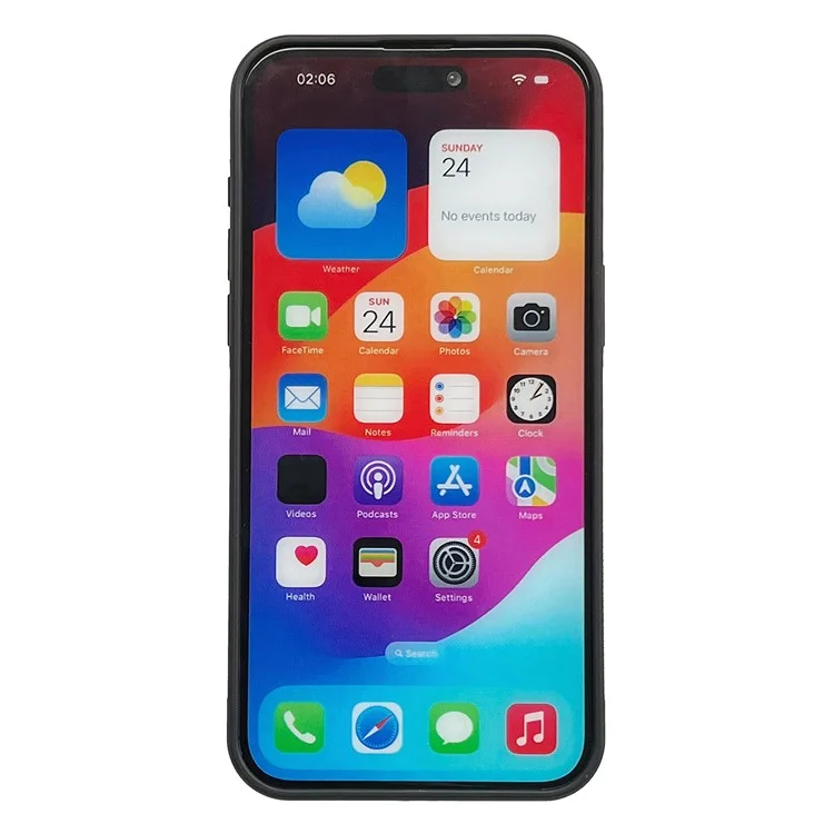 Para Iphone 15 Plus Casal Introcável Bolsa de Cartão Pu+tpu Kickstand Case de Telefone Com Cinta - Safira