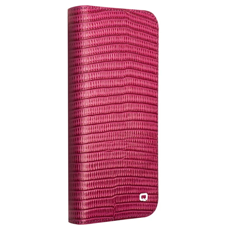 QIALINO Per iPhone 16 Custodia Portafoglio Texture Coccodrillo Vera Pelle di Mucca Anti-Caduta Cover per Telefono