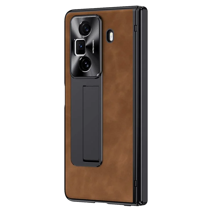 Per Honor Magic Vs3 5G Case Leather+PC Copertura Telefonica Con Pellicola Con Vetro Temperato - Marrone