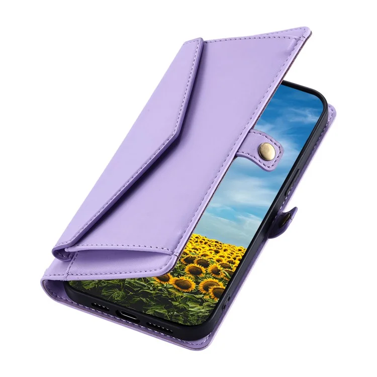 Para Xiaomi Redmi 13C 5G / 13C 4G Case de Cuero Funda Para la Billetera Con Correas - Púrpura