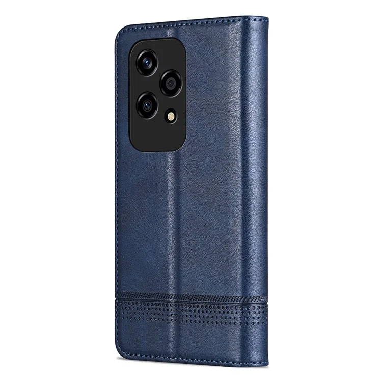 AZNS For Honor 200 Lite Case Cowhide Texture PU Leather Wallet Phone Cover - Blue