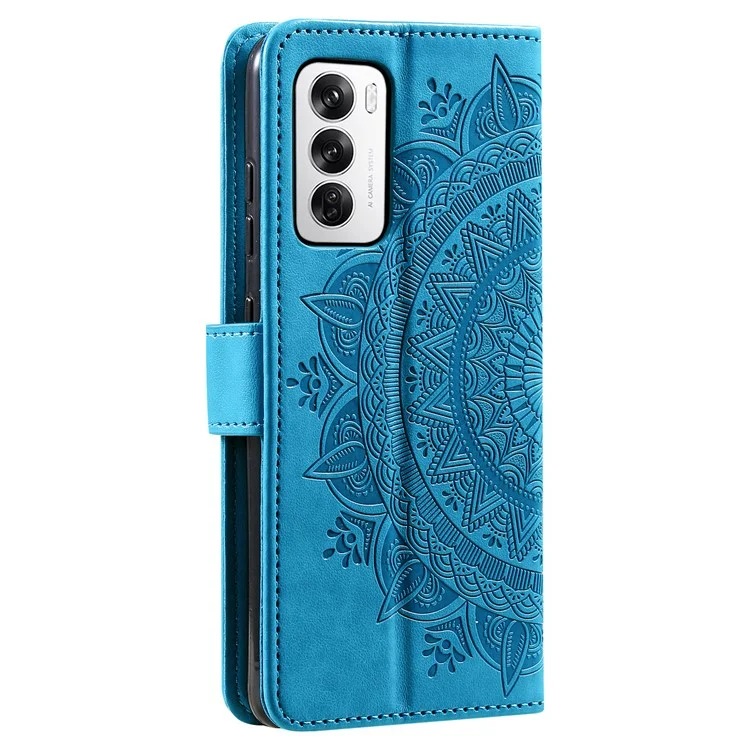 Для Oppo Reno12 5G (Global) Case Imprinted Totem PU - Синий