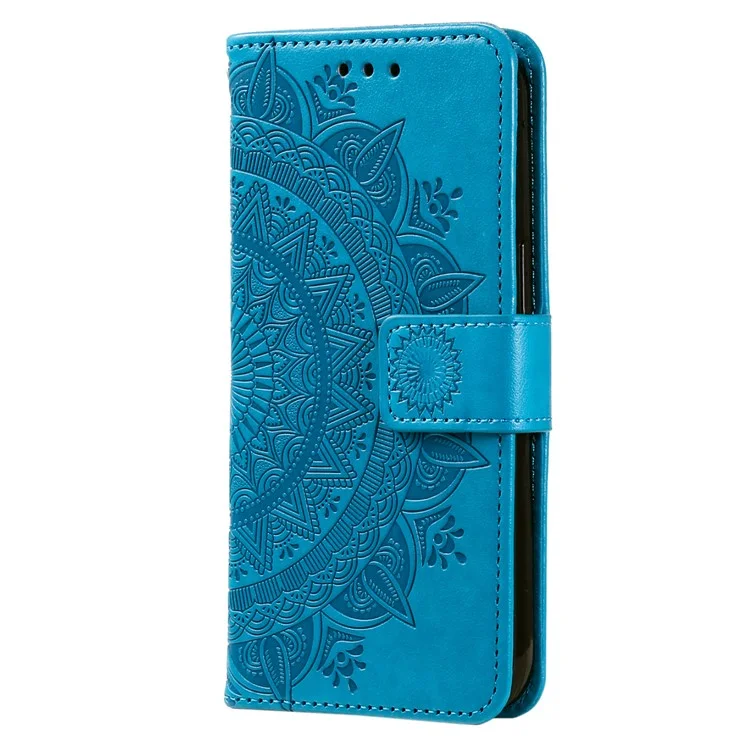 Für Oppo A3 Pro (global) 5G -hülle Geprägtes Totem -pu -leder -brieftaschen -telefonabdeckung - Blau