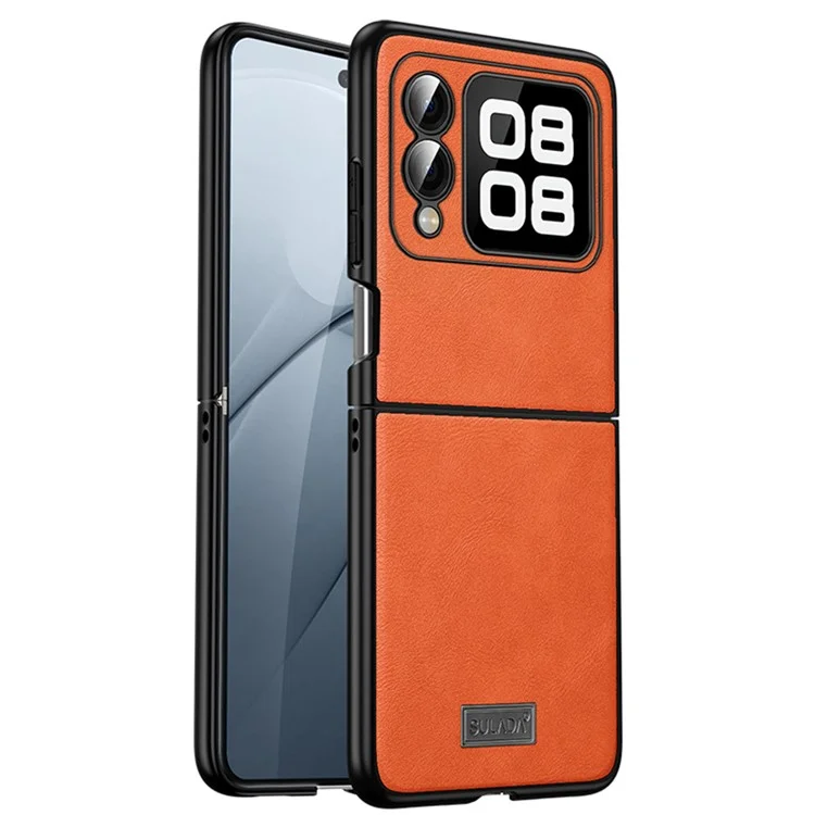 SULADA For Huawei nova Flip 5G Case PU Leather+TPU+PC Back Phone Cover - Orange