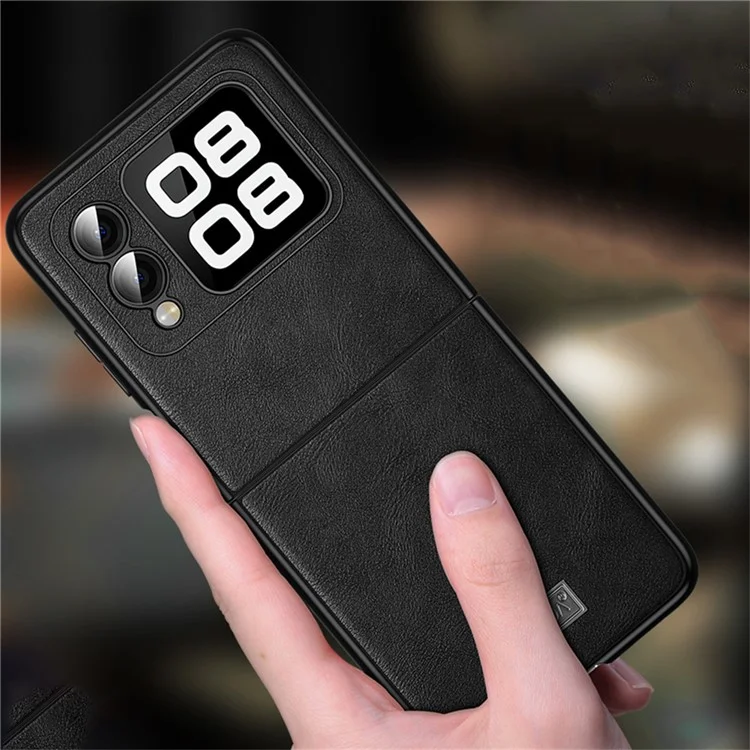 SULADA For Huawei nova Flip 5G Case PU Leather+TPU+PC Back Phone Cover - Orange