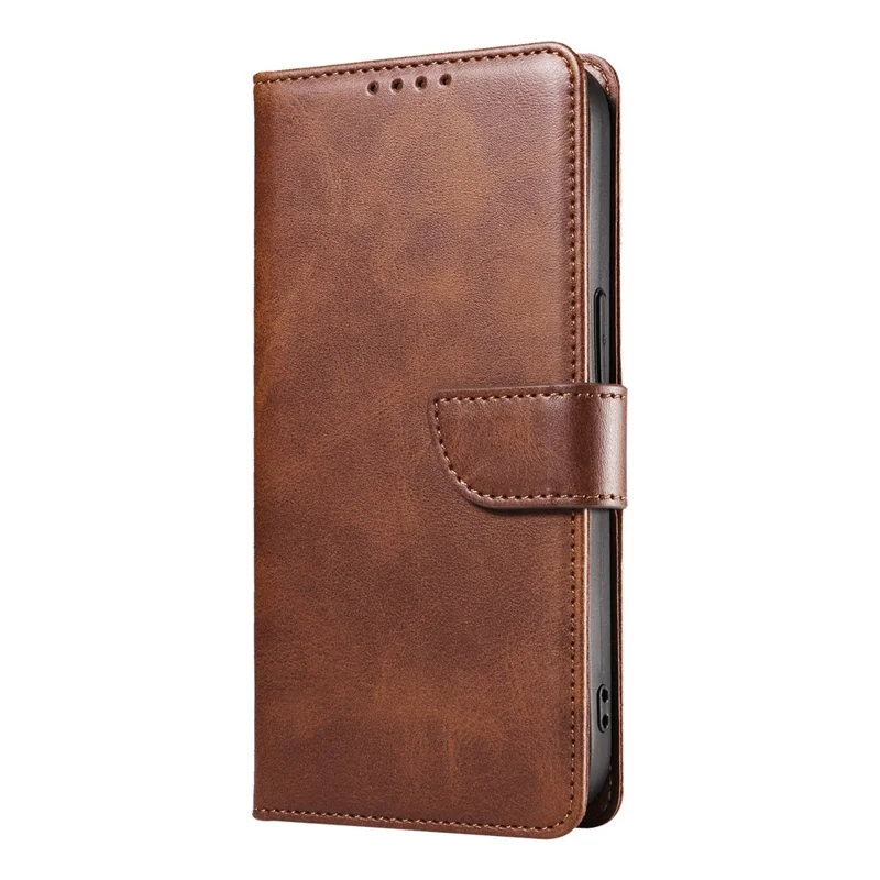 Per Iphone 16 Pro Case Leather Stand Phone Shell Con Chiusura Magnetica - Marrone
